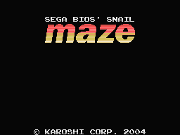 snail maze Title Screen